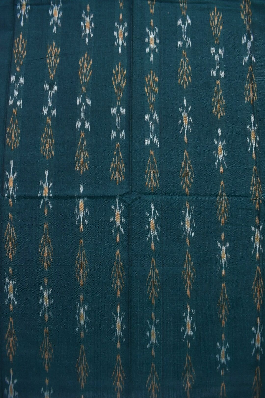Green Colour Sambalpuri Handloom Cotton Bomkai Dress Material - Image 5