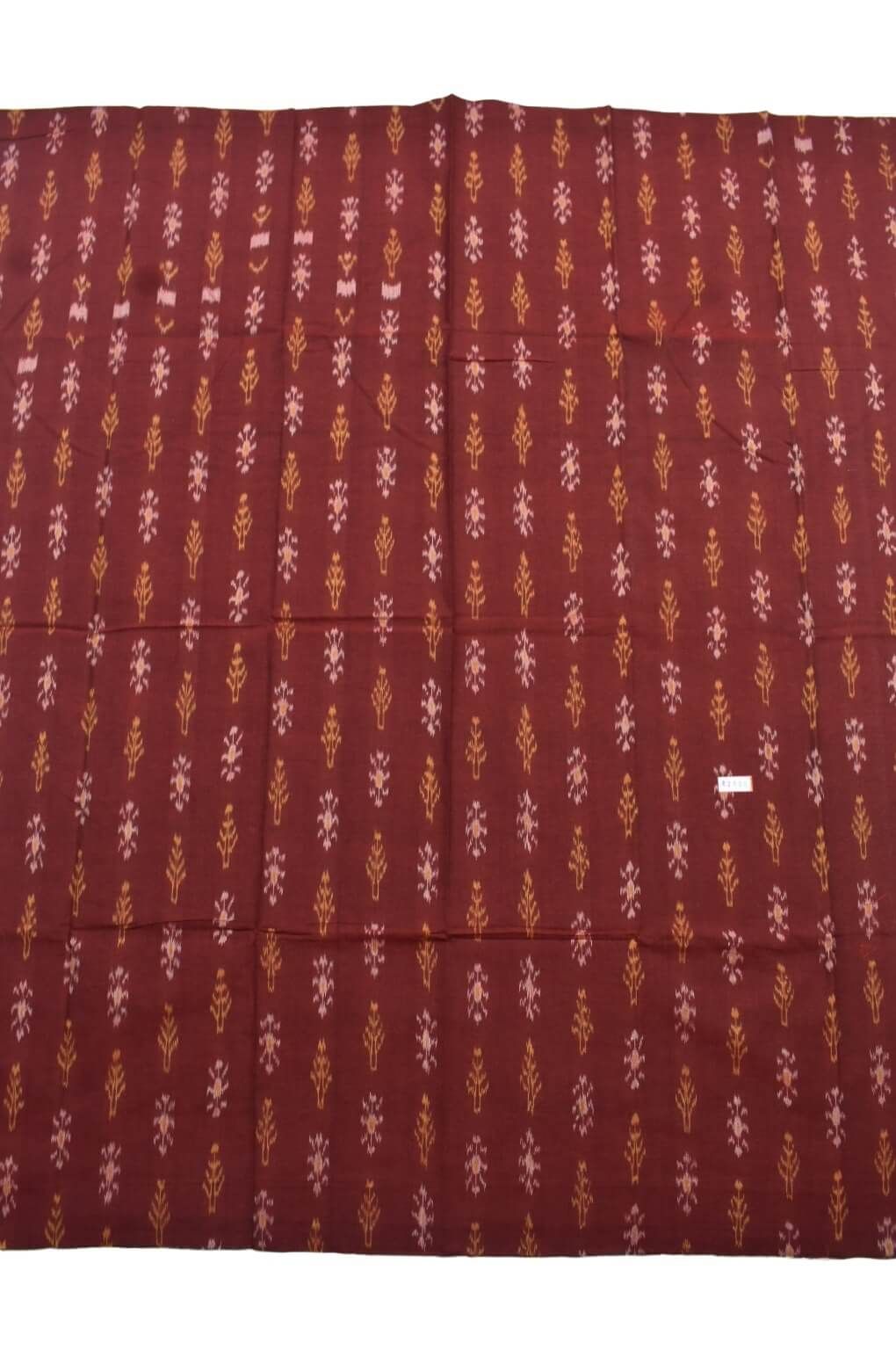 Maroon Colour Sambalpuri Handloom Cotton Bomkai Dress Material - Image 4