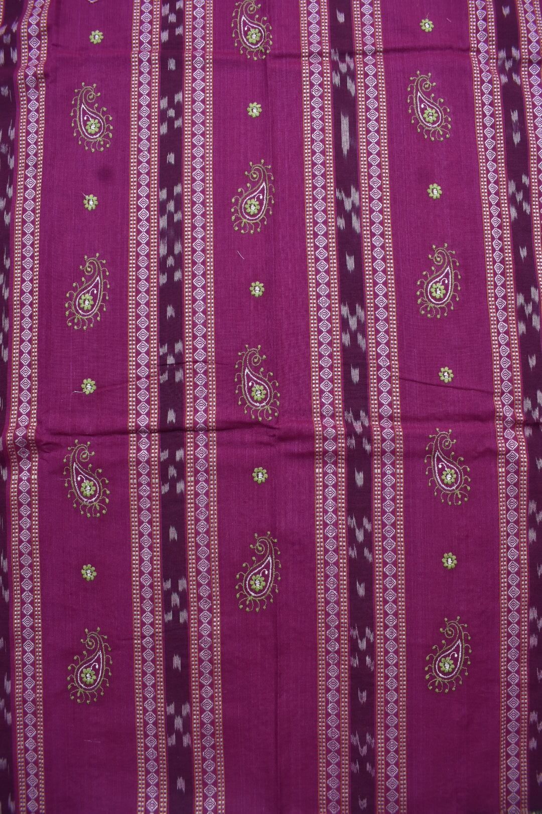 Pink Colour Sambalpuri Handloom Cotton Bomkai Dress Material - Image 5