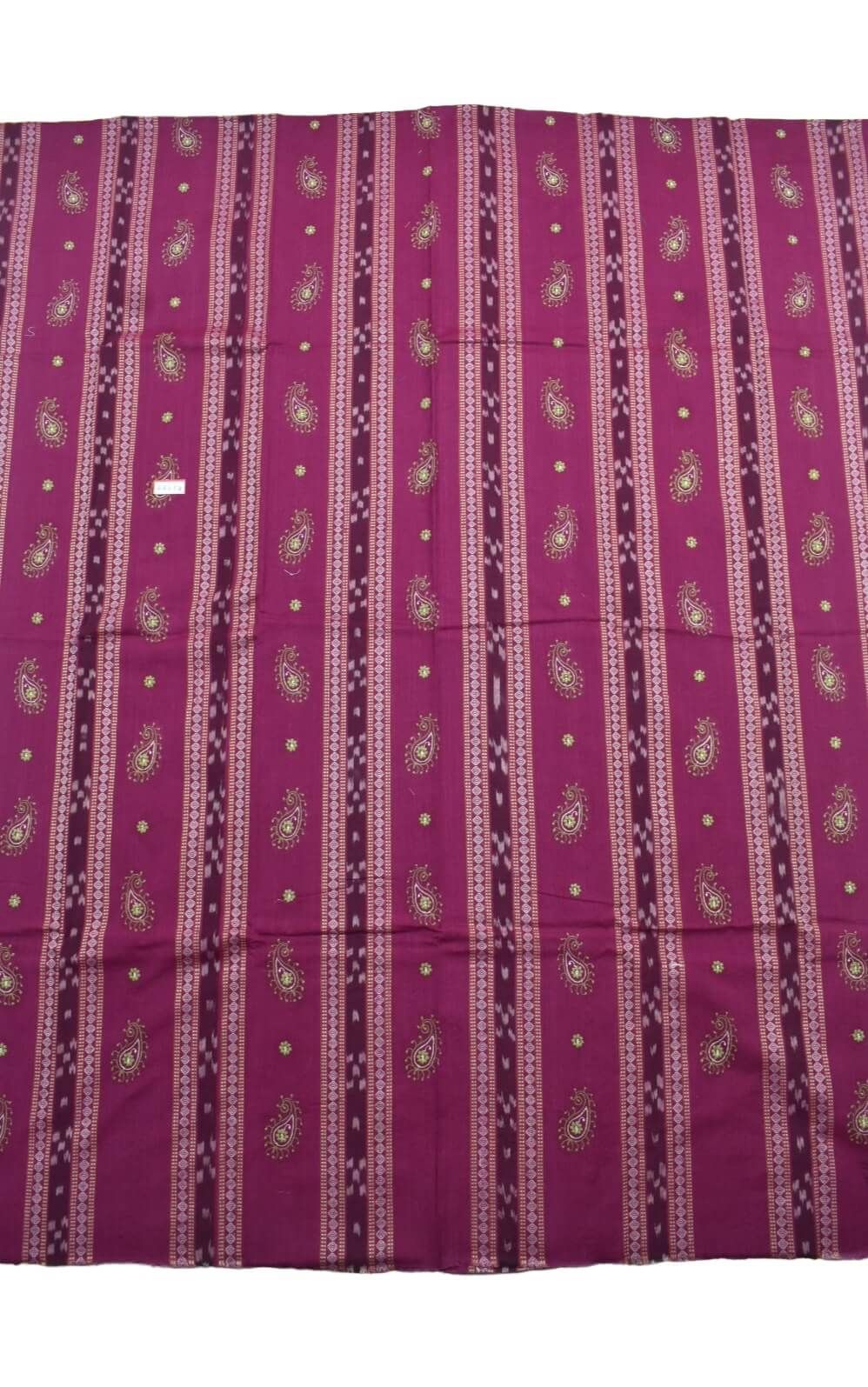 Pink Colour Sambalpuri Handloom Cotton Bomkai Dress Material - Image 4