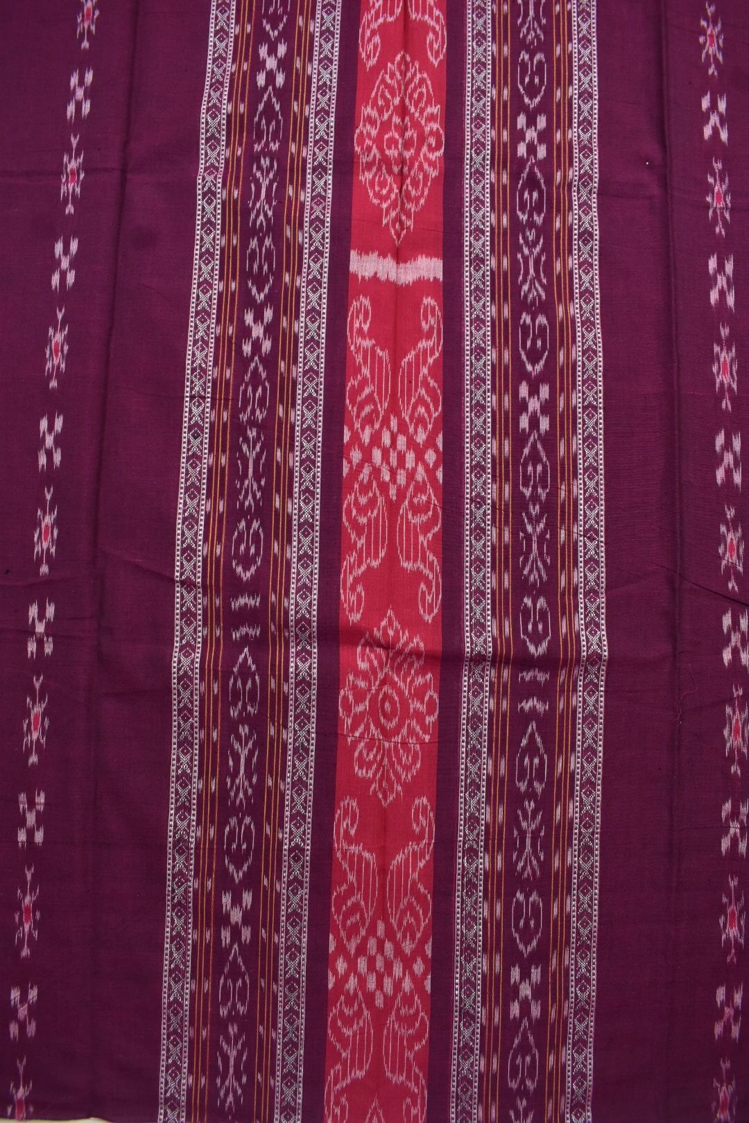 Purple Colour Sambalpuri Handloom Cotton Bomkai Dress Material - Image 5