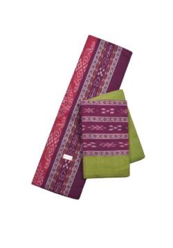 Purple Colour Sambalpuri Handloom Cotton Bomkai Dress Material