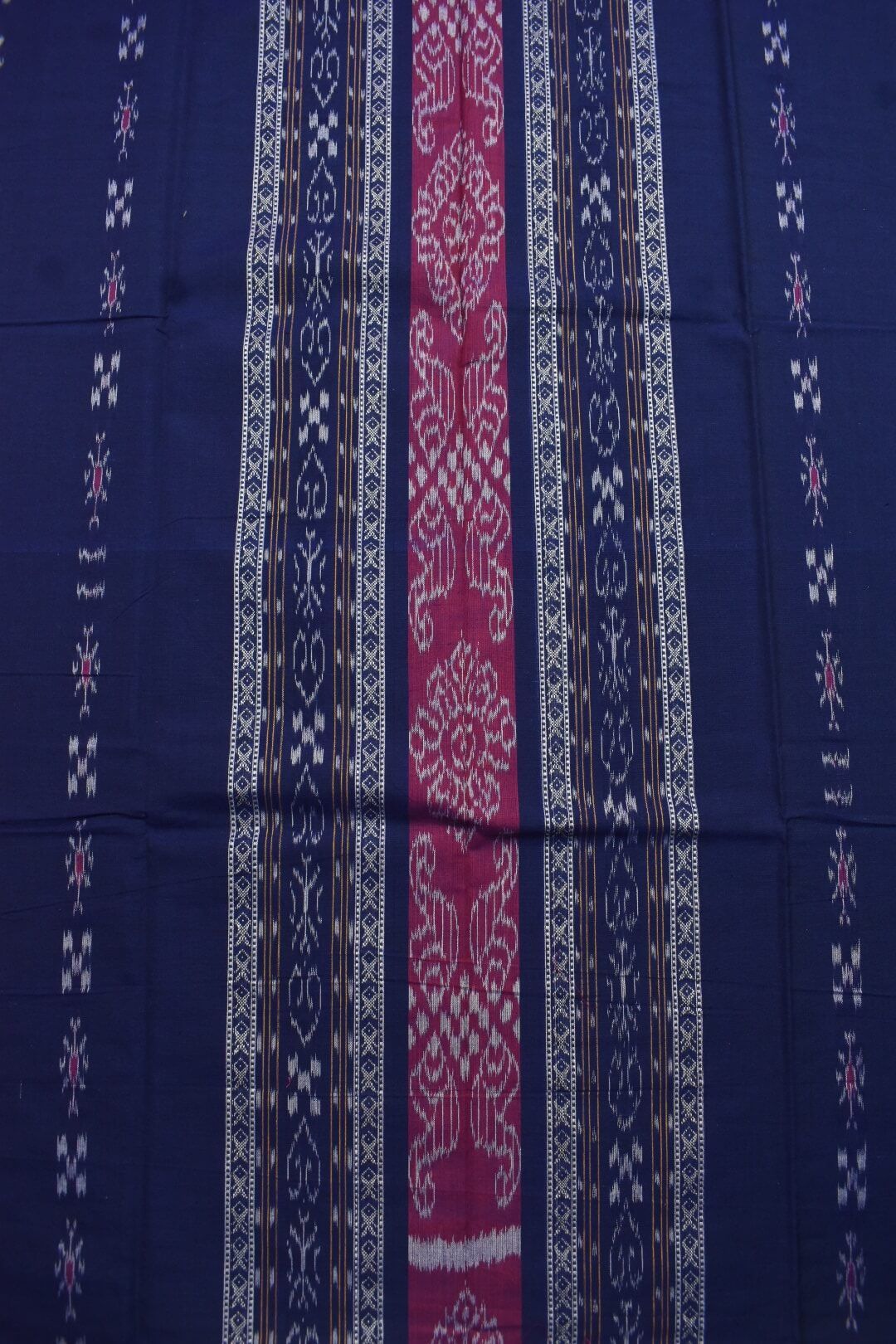 Blue Colour Sambalpuri Handloom Cotton Bomkai Dress Material - Image 5