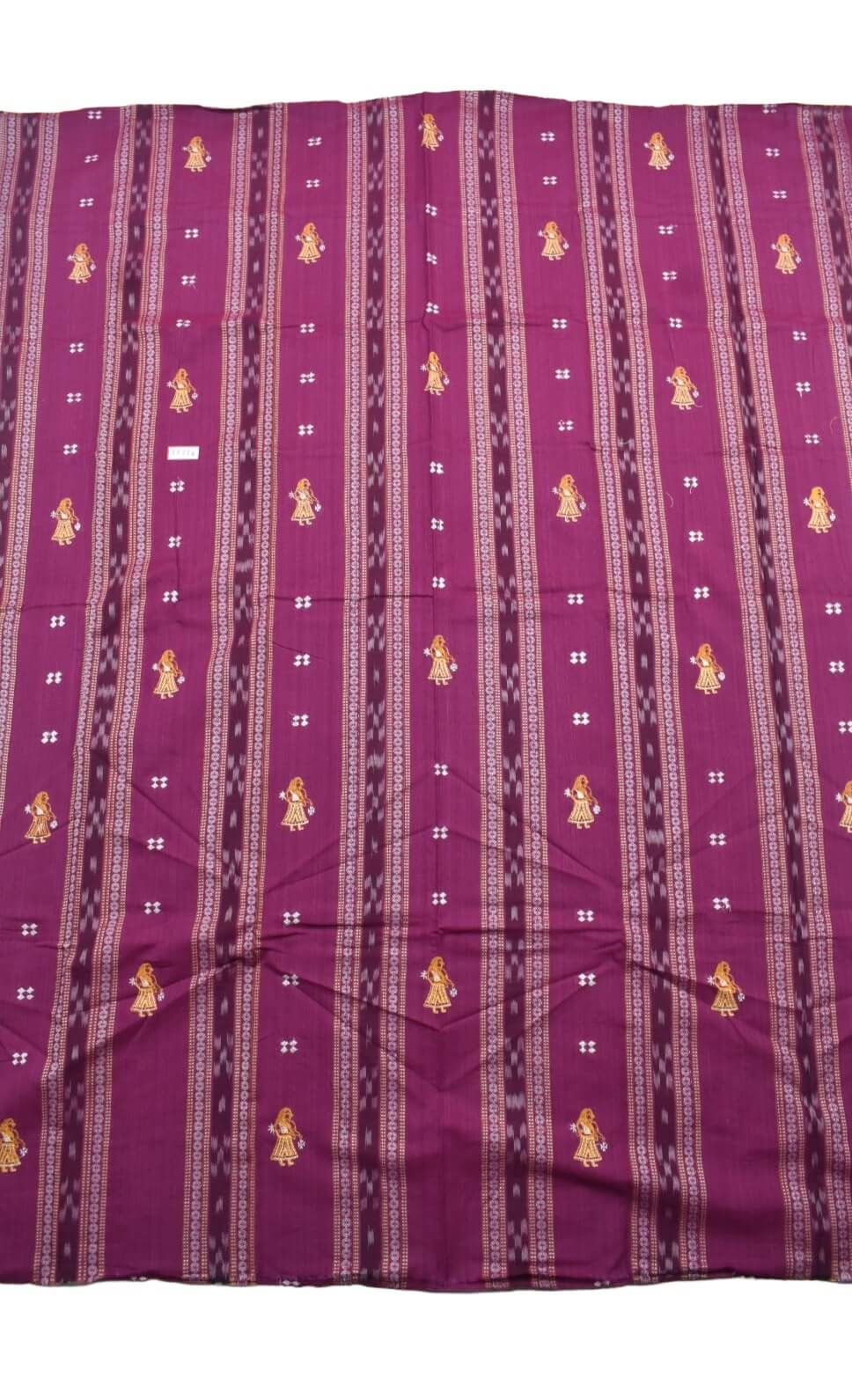 Pink Colour Sambalpuri Handloom Cotton Bomkai Dress Material - Image 4