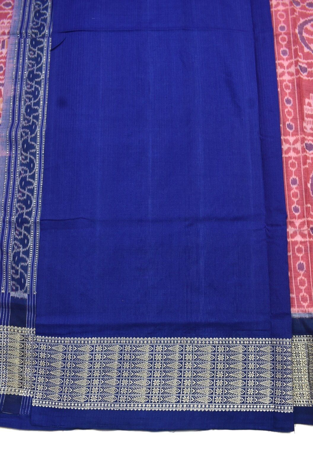 Pink Colour Konark Design Sambalpuri Handloom Cotton Saree - Image 5