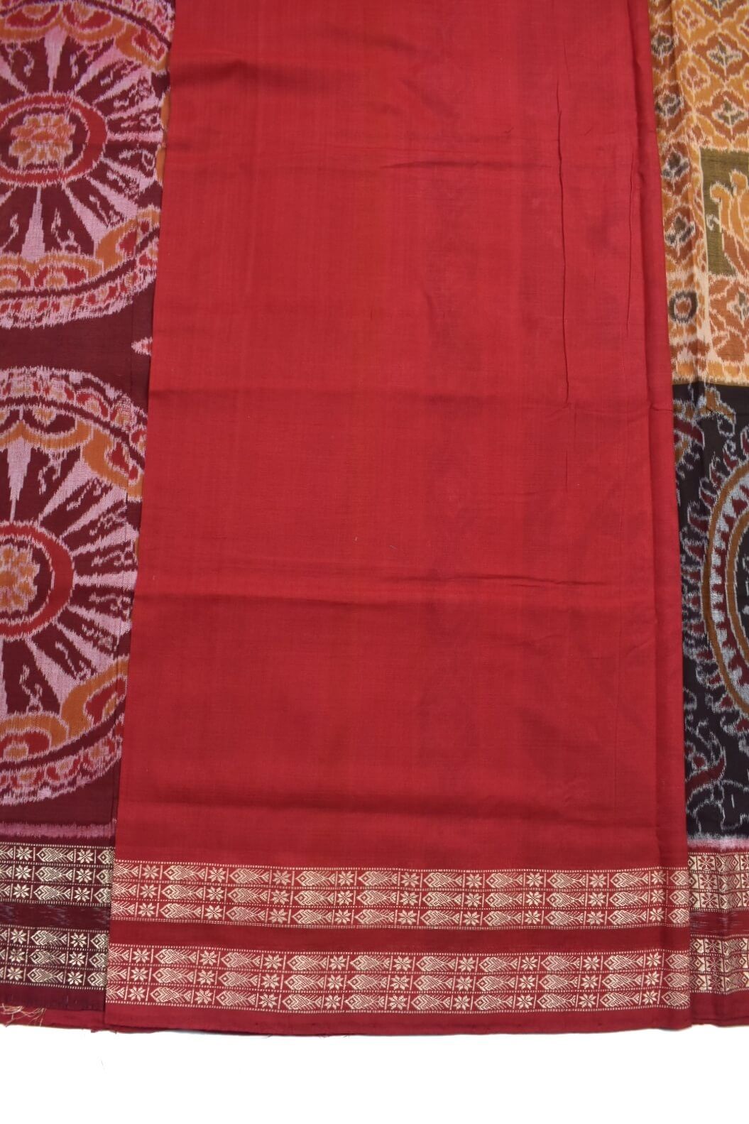 Biscuit-Black Colour Sambalpuri Handloom Cotton Saree - Image 5
