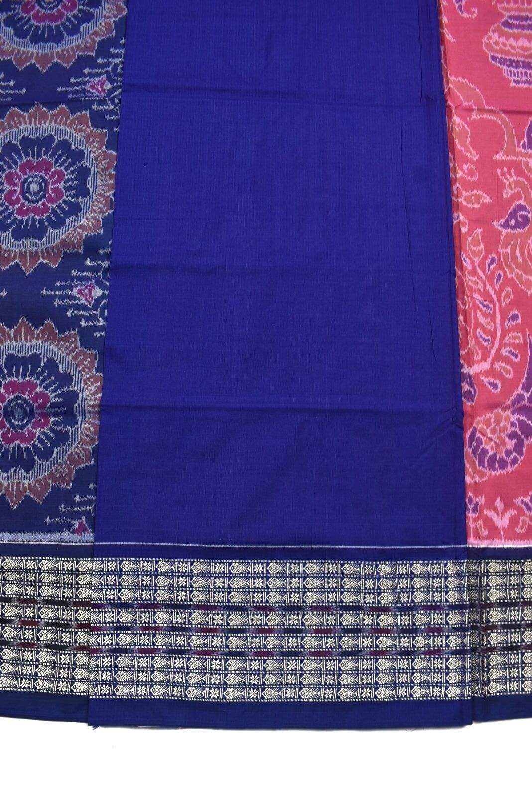 Pink Colour Sambalpuri Handloom Cotton Saree - Image 5
