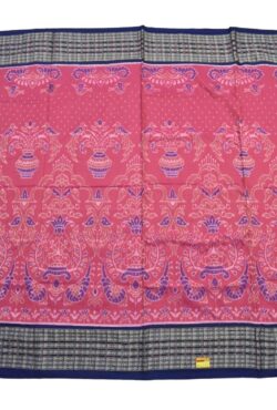 Pink Colour Sambalpuri Handloom Cotton Saree