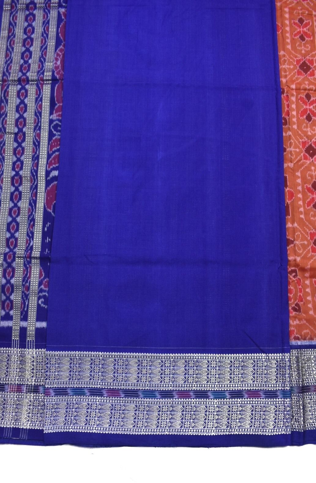 Orange Colour Sambalpuri Handloom Cotton Saree - Image 5