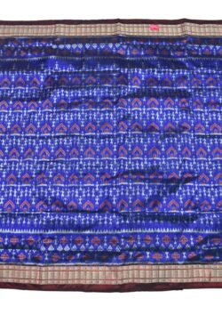 Blue Colour Sambalpuri Handloom Bandha Silk Saree