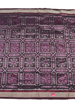 Brown-Pink Colour Sambalpuri Handloom Bandha Silk Saree