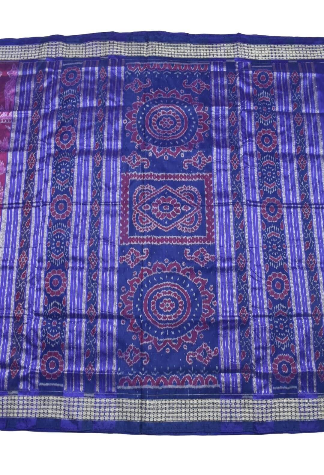 Pink Colour Sambalpuri Handloom Bandha Silk Saree - Image 2