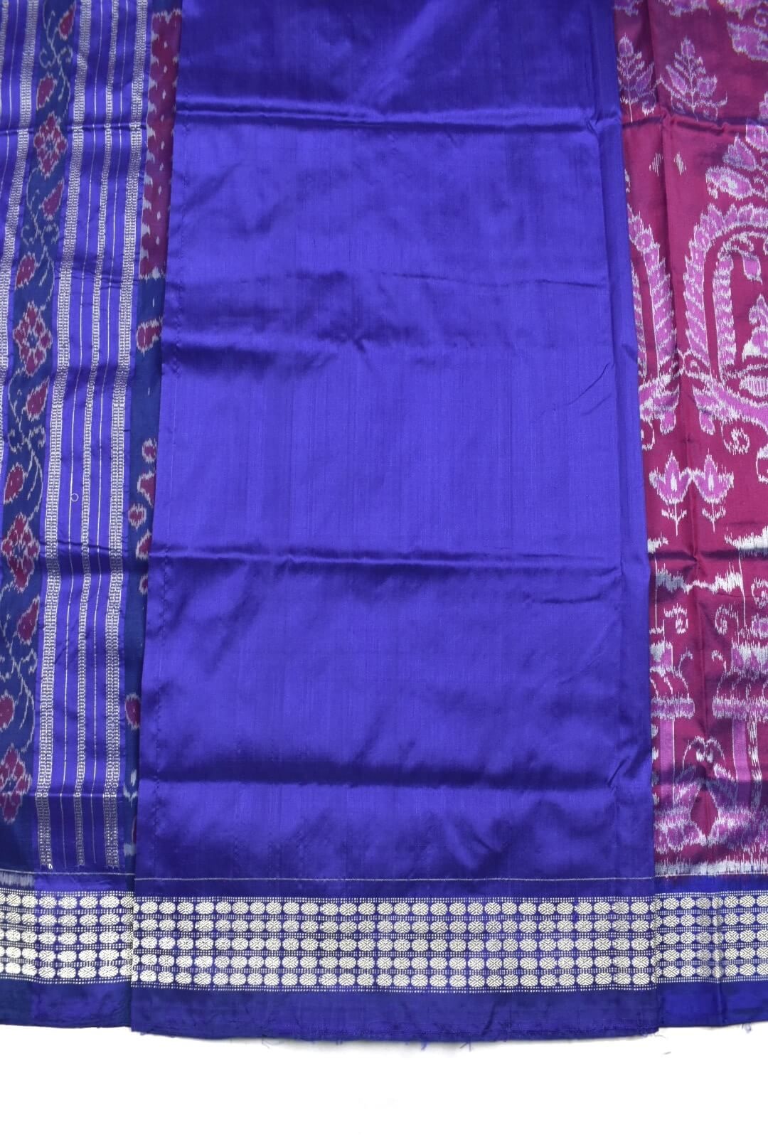 Pink Colour Sambalpuri Handloom Bandha Silk Saree - Image 5