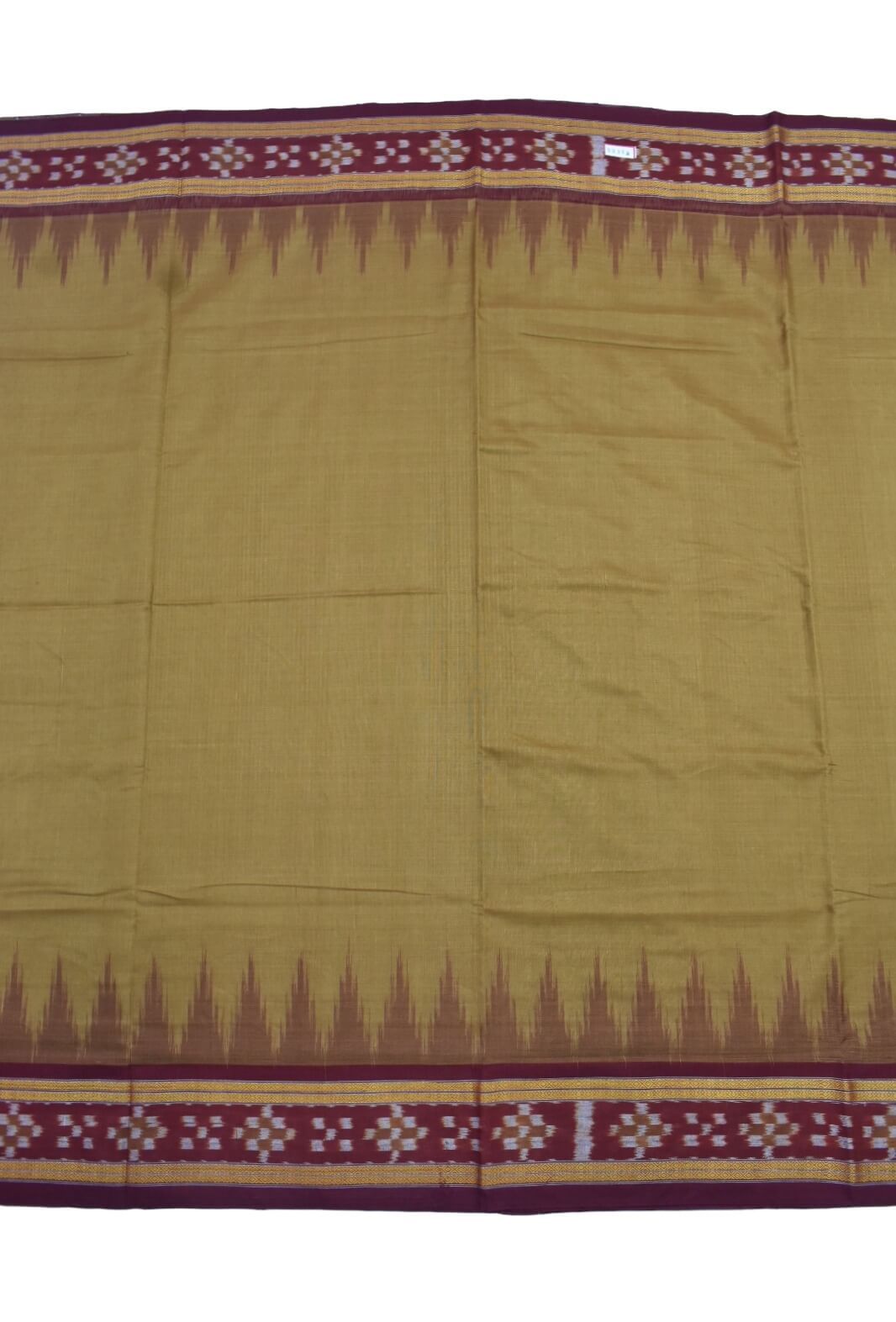 Brown Colour Sambalpuri Cotton Saree