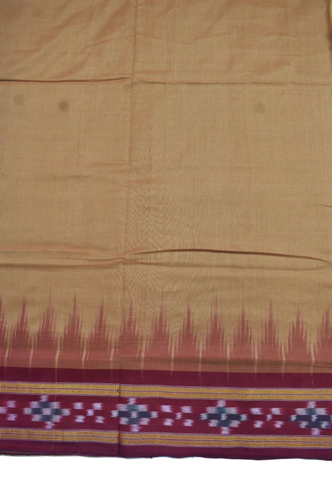 Brown Colour Sambalpuri Cotton Saree - Image 4
