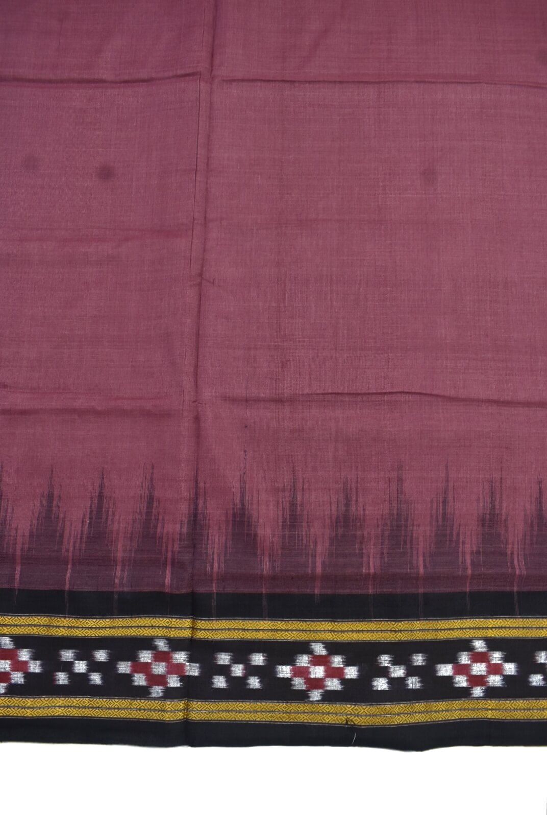 Carrot Colour Sambalpuri Cotton Saree - Image 4