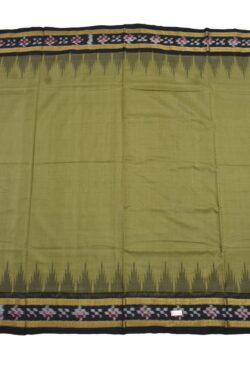 Mehendi Colour Sambalpuri Handloom Cotton Saree