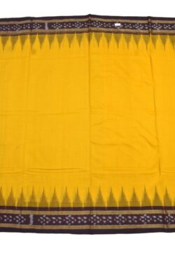 Yellow Colour Sambalpuri Handloom Cotton Saree