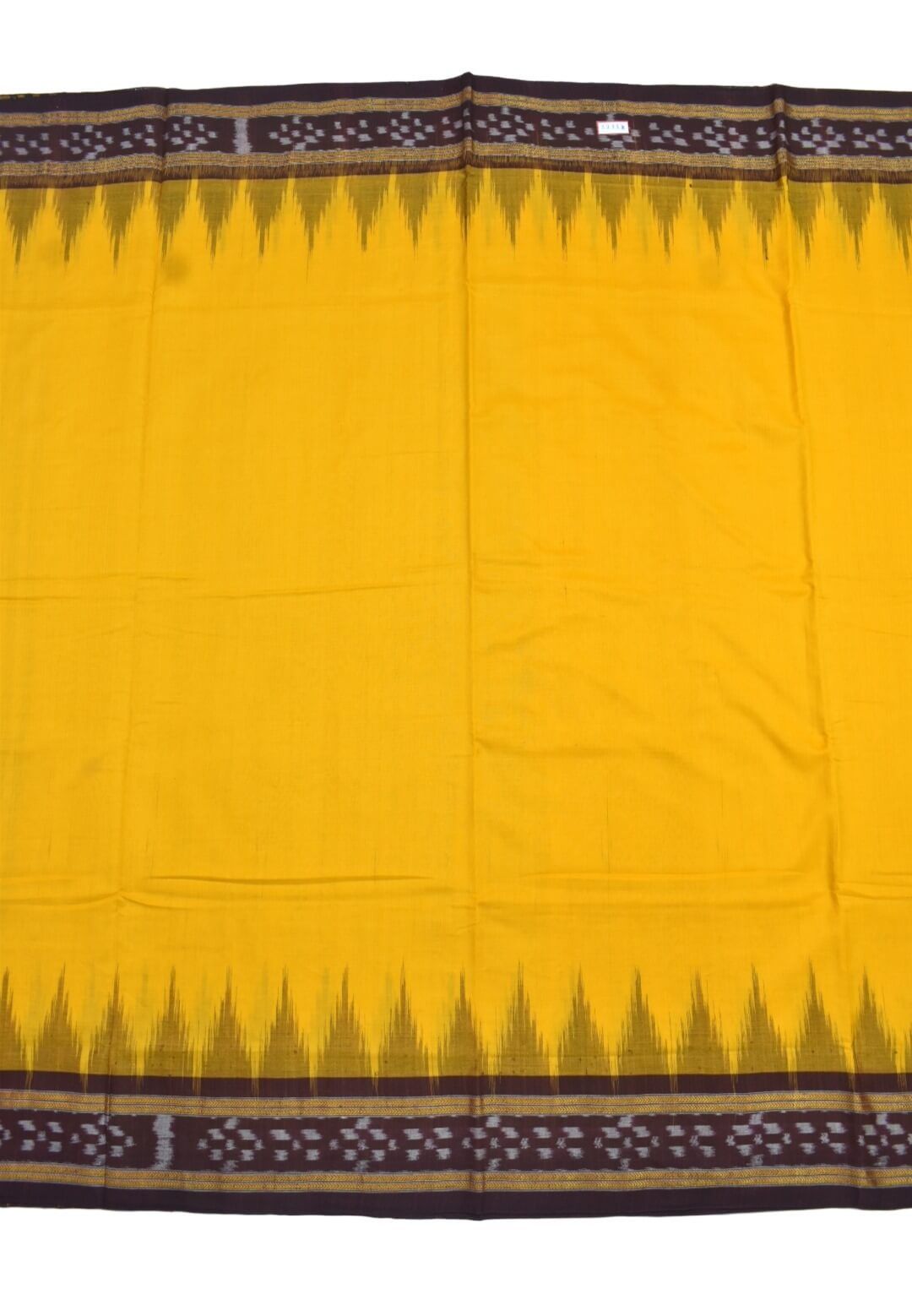Yellow Colour Sambalpuri Handloom Cotton Saree