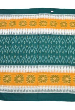 Green-Yellow Colour Sambalpuri Cotton Saree