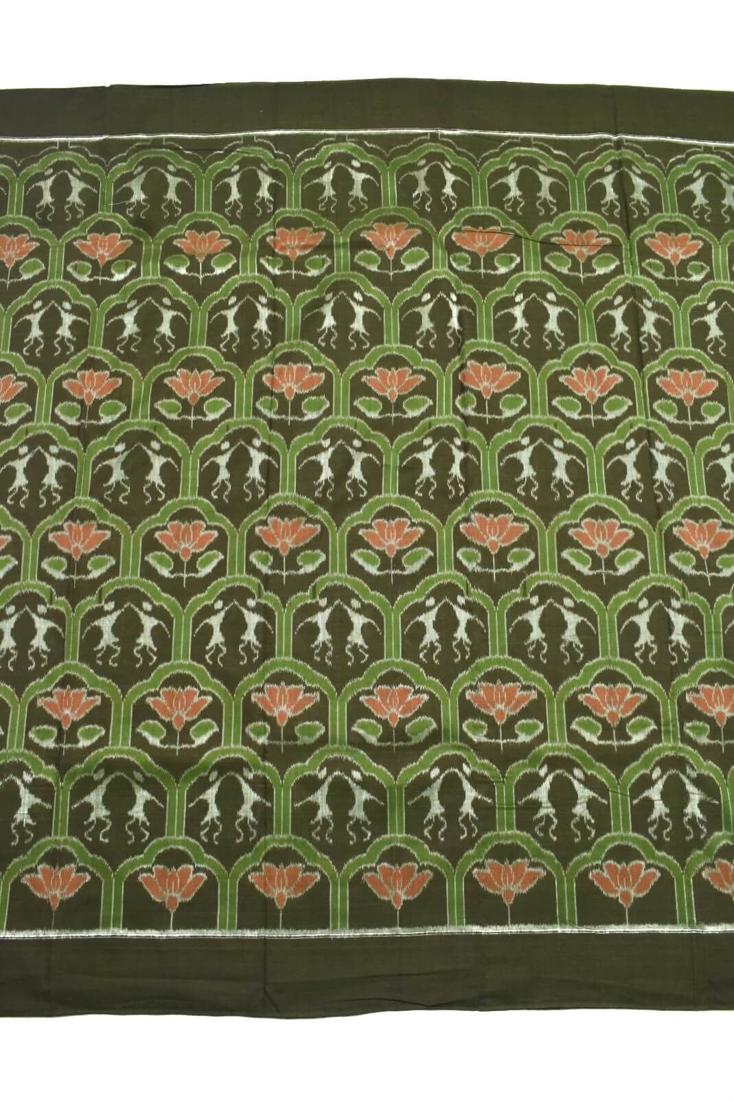 Mahendi Colour Sambalpuri Handloom Cotton Dress Material - Image 4