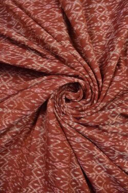 Maroon Sambalpuri Handloom Cotton Fabrics