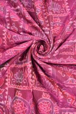 Pink Colour Sambalpuri Handloom Cotton/Pata Bapta fabric