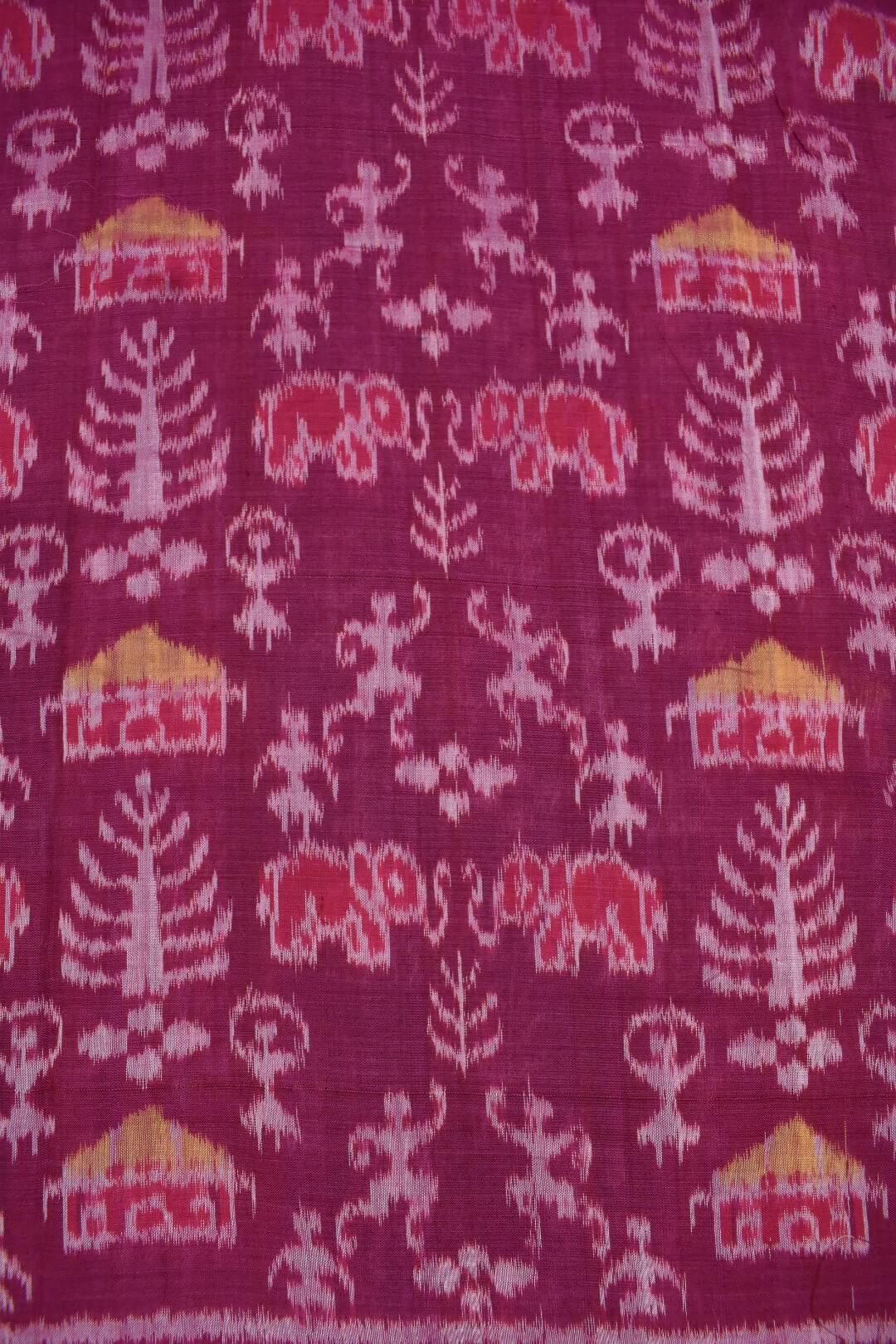 Pink Colour Sambalpuri Handloom Cotton Dress Material - Image 5