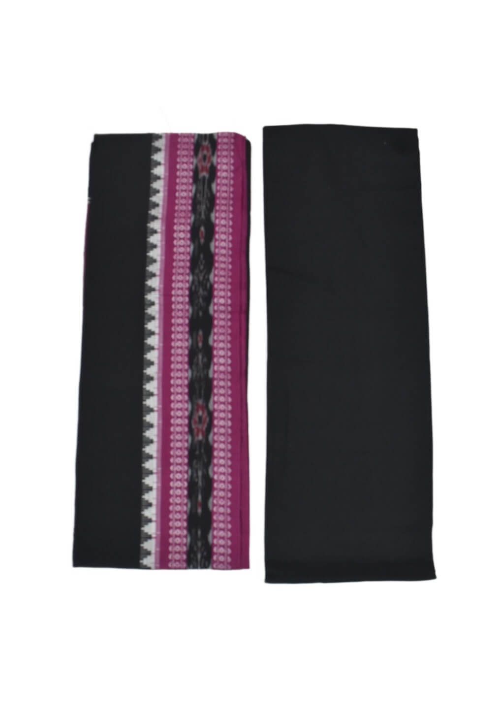 Pink Colour Sambalpuri Handloom Cotton Dress Material - Image 2