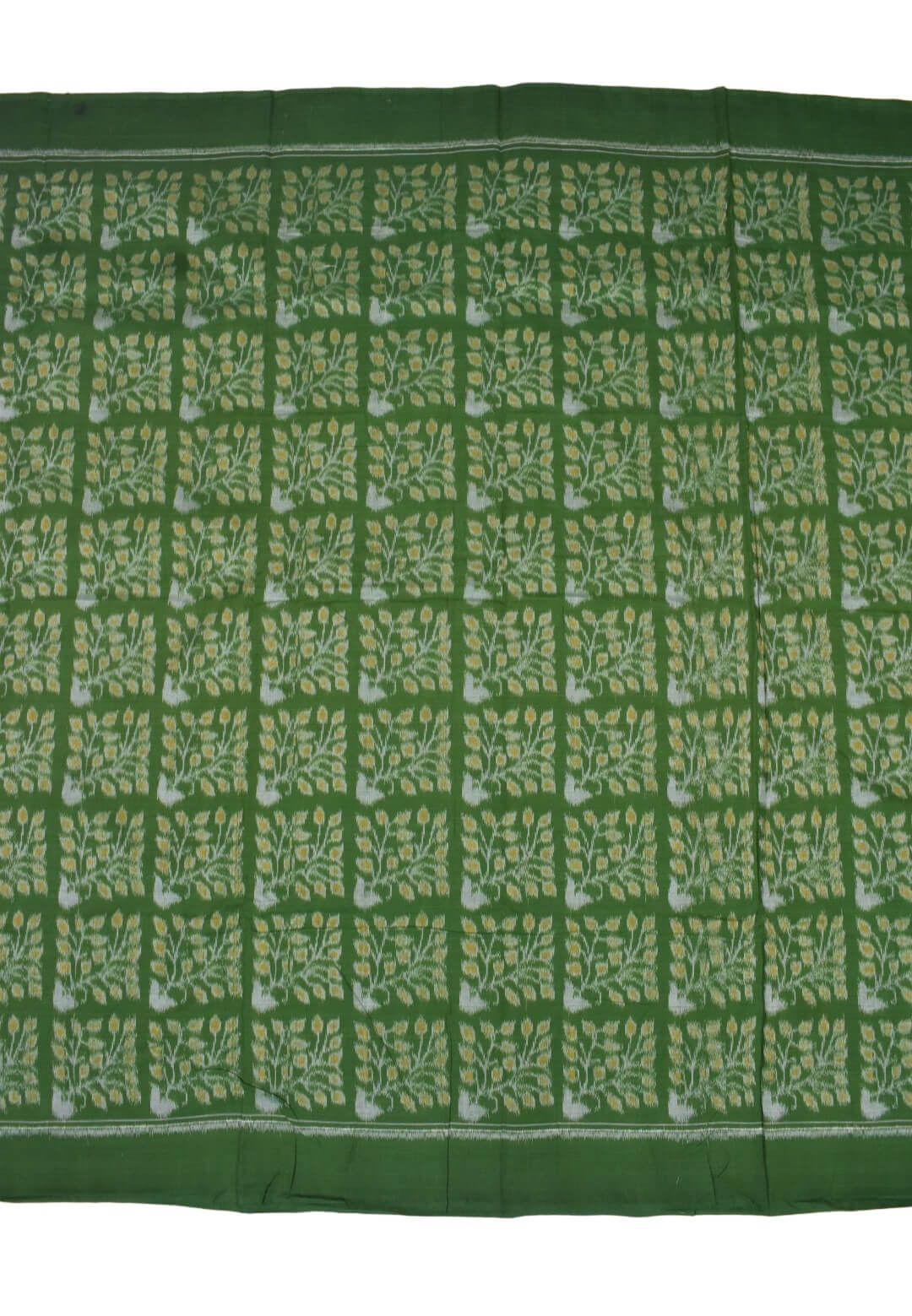 Green Colour Sambalpuri Handloom Cotton Dress Material - Image 4