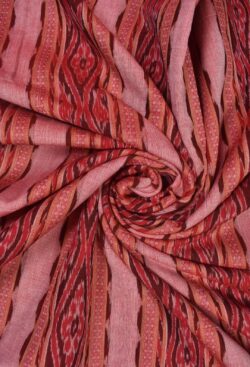 Red Colour Sambalpuri Handloom Cotton Fabric