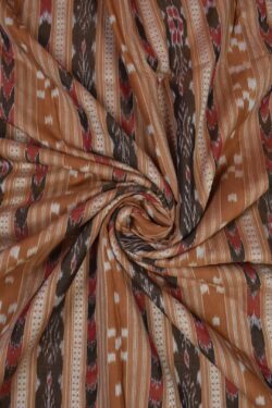 Biscuit Colour Sambalpuri Handloom Cotton Fabric