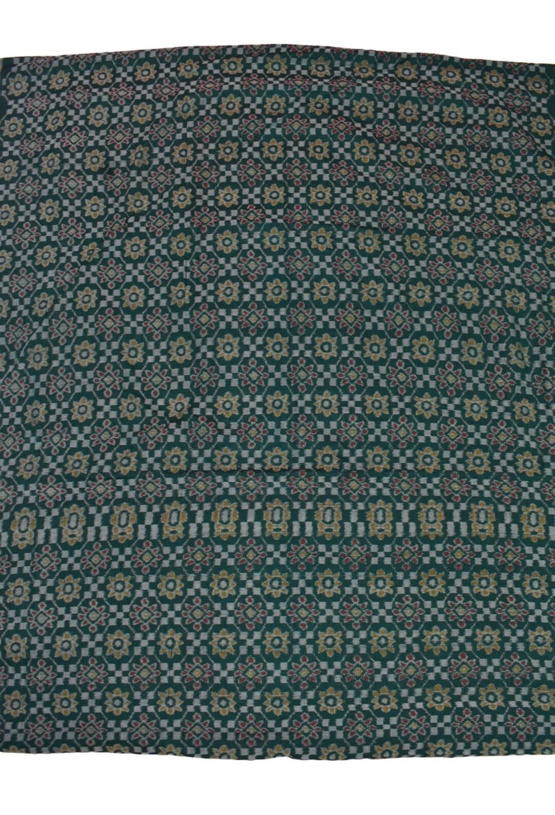 Green Colour Sambalpuri Handloom Cotton Fabrics - Image 3