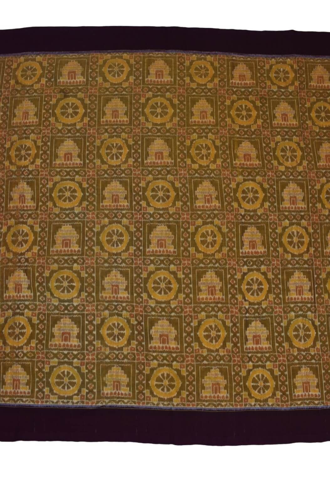 Yellow Colour Sambalpuri Handloom Cotton Fabrics - Image 3