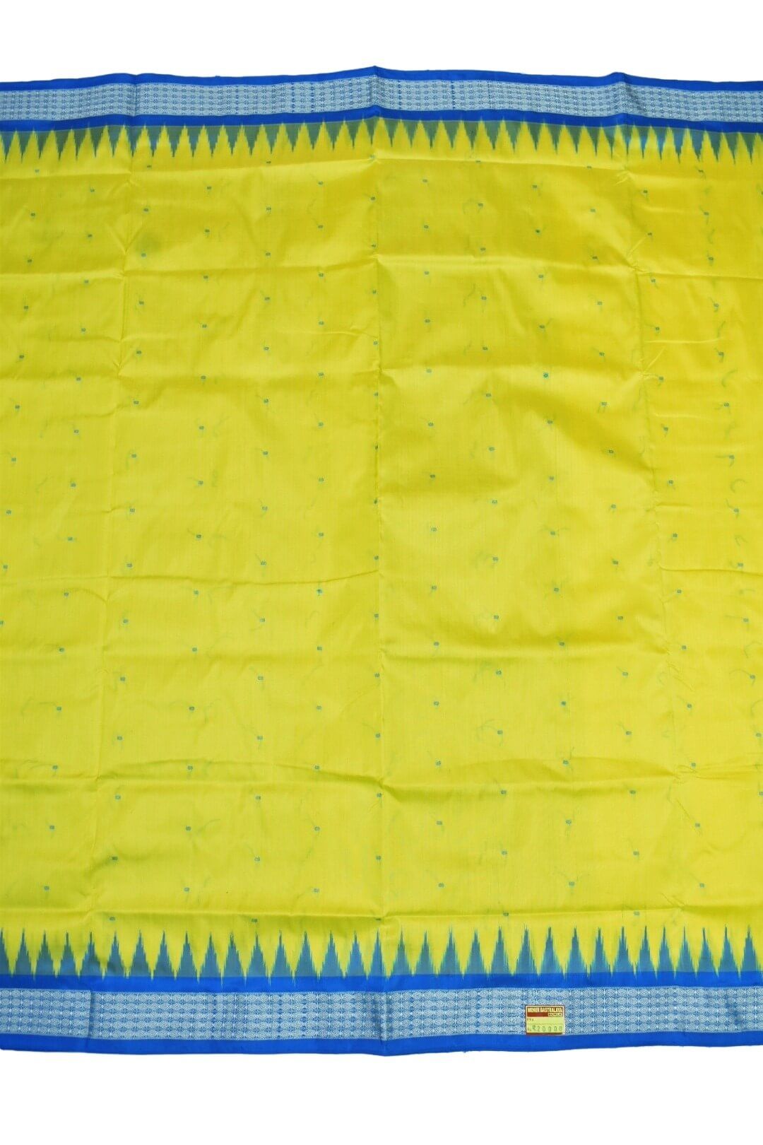 Lite Yellow Colour Sambalpuri Handloom Bandha Silk Saree