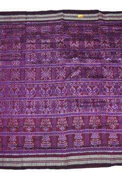 Purple Colour Sambalpuri Handloom Bandha Silk Saree