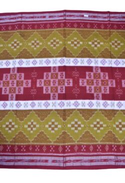 Red Colour Sambalpuri Handloom Mania Bandha Cotton Saree