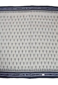 White Colour Sambalpuri Handloom Mania Bandha Cotton Saree