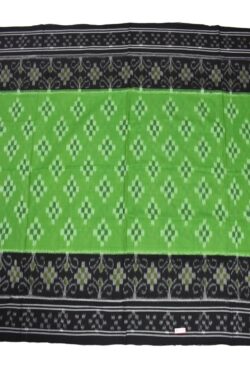 Green-Black Colour Sambalpuri Handloom Mania Bandha Cotton Saree