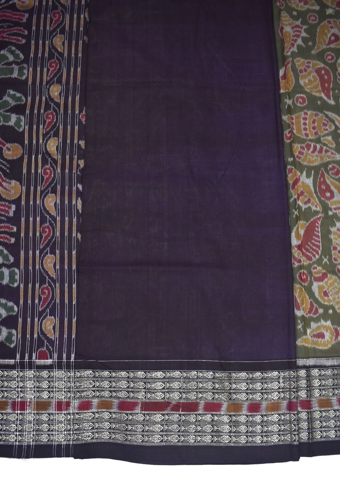 Biscuit-Red Colour Sambalpuri Handloom Cotton Saree - Image 5