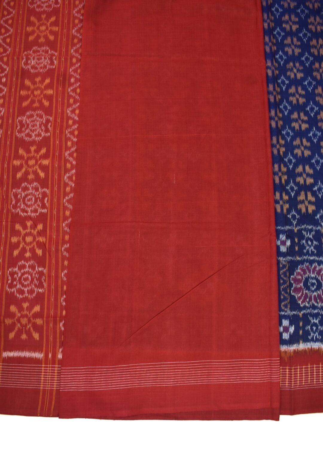 Blue Colour Sambalpuri Handloom Cotton Saree - Image 5