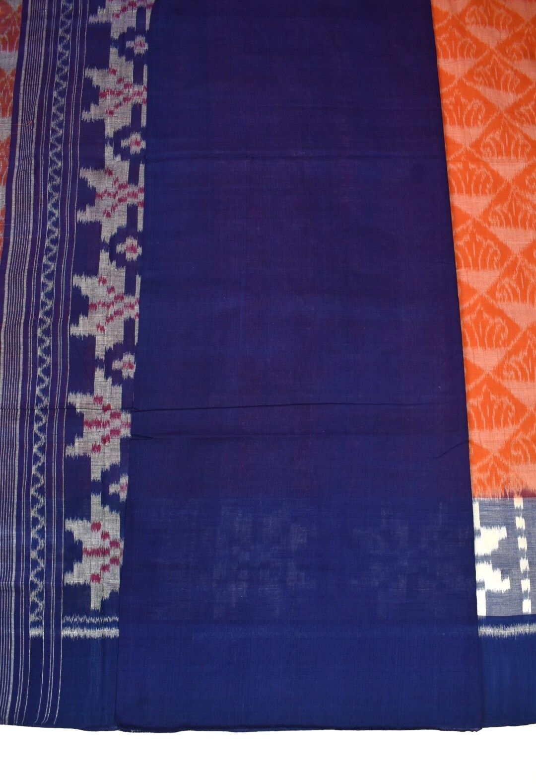 Orange Colour Sambalpuri Handloom Cotton Saree - Image 5