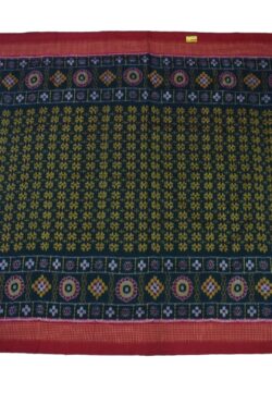 Green Colour Sambalpuri Handloom Cotton Saree