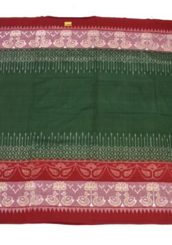 Green-Pitch Colour Sambalpuri Handloom Cotton Saree