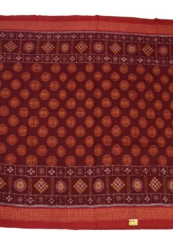 Red Colour Sambalpuri Handloom Cotton Saree
