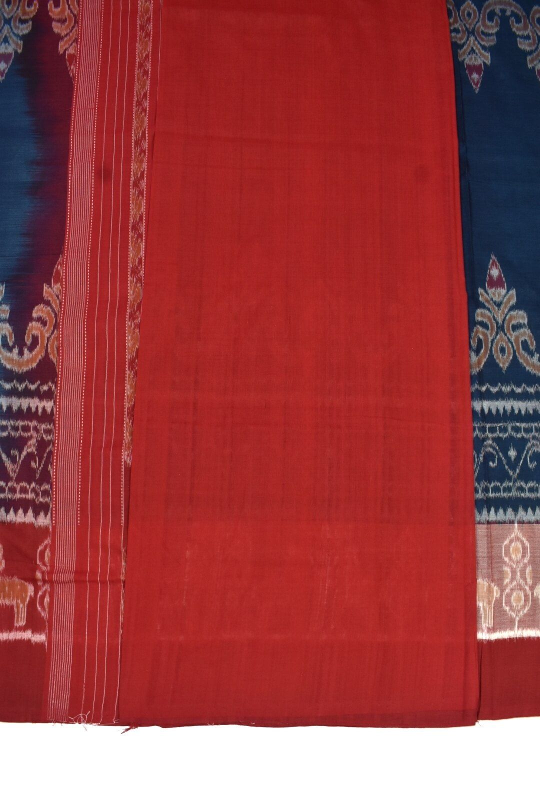Blue Colour Sambalpuri Handloom Cotton Saree - Image 5