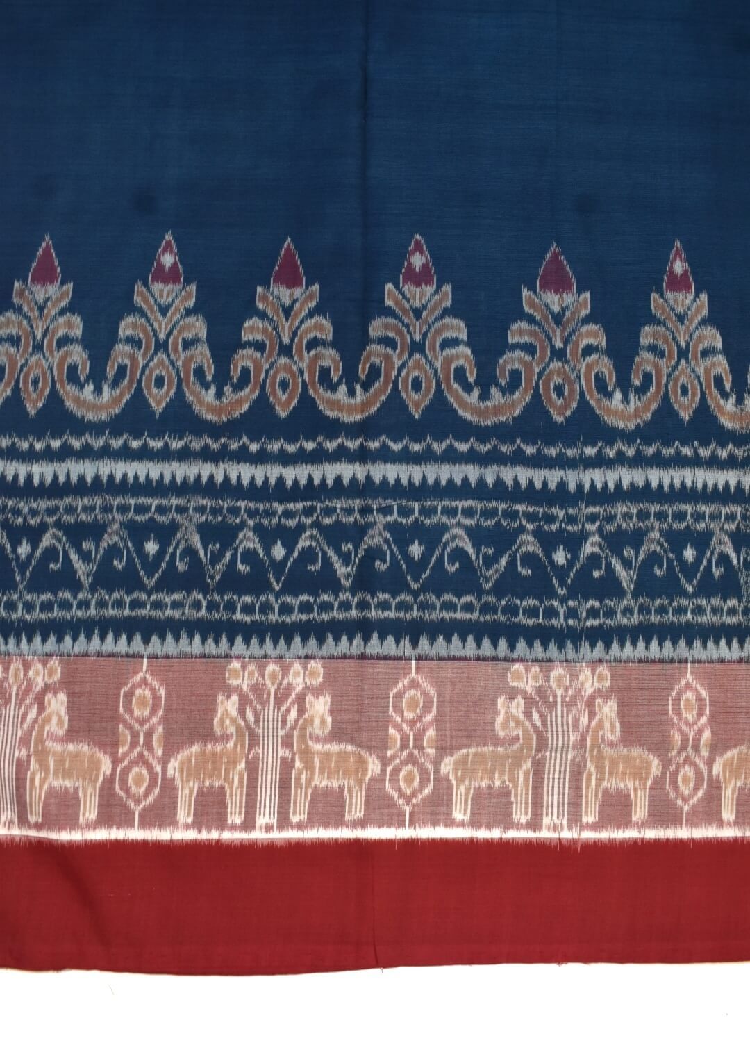 Blue Colour Sambalpuri Handloom Cotton Saree - Image 4