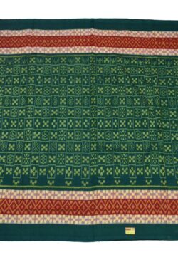 Green-Red Colour Sambalpuri Handloom Cotton Saree