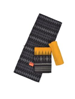 Coffe Colour Sambalpuri Handloom Cotton Dress Material
