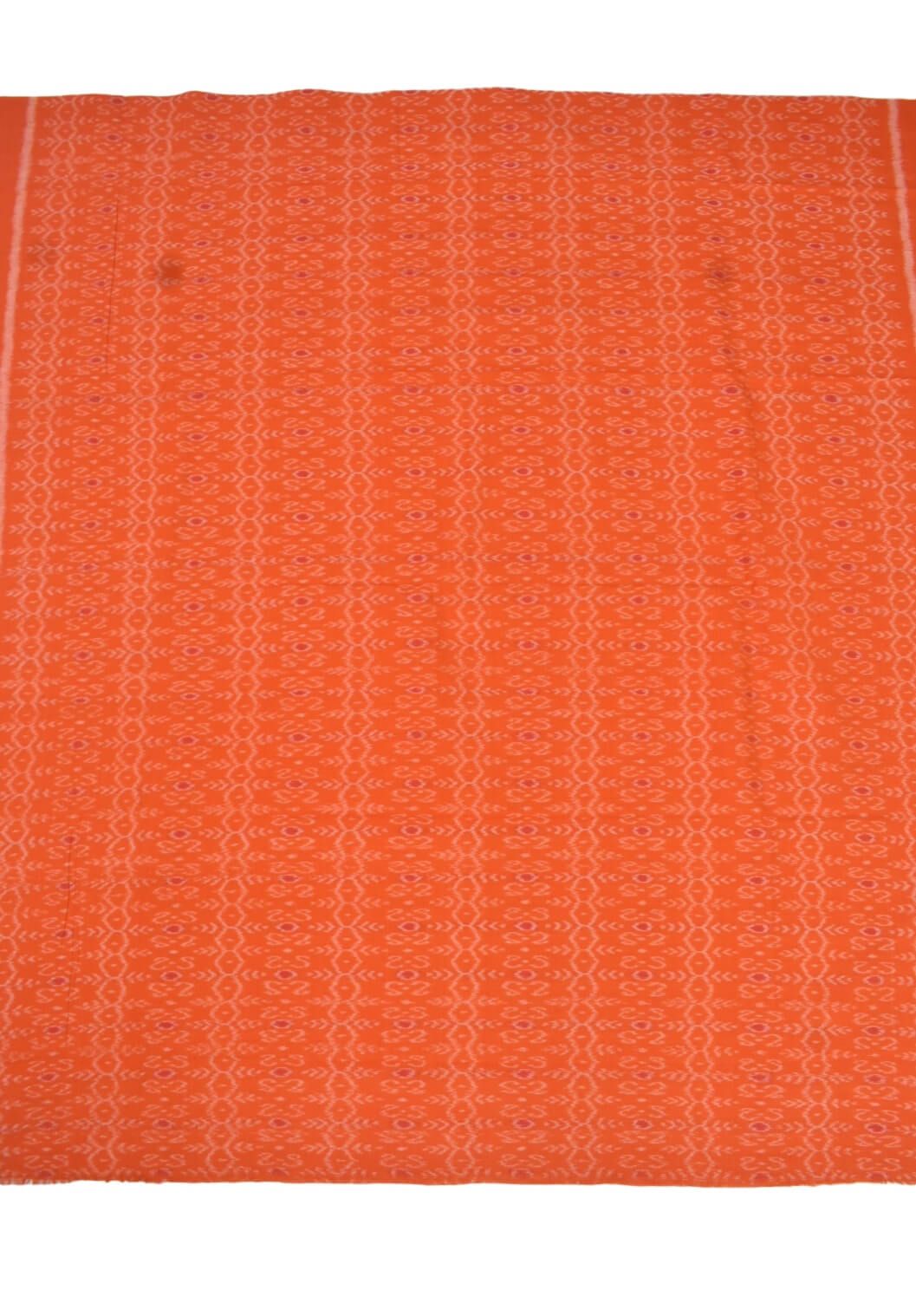 Orange Colour Sambalpuri Handloom Cotton Dress Material - Image 4